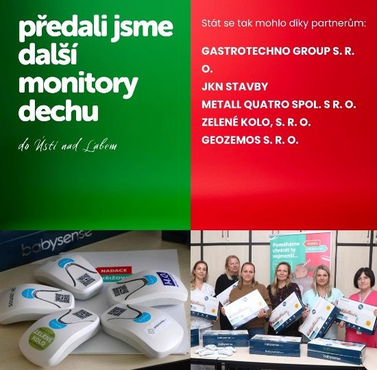 Předání nových monitorů dechu pro novorozence